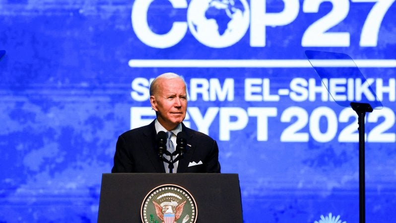 Biden a Cop27: “Gli Usa leader nella battaglia climatica”
